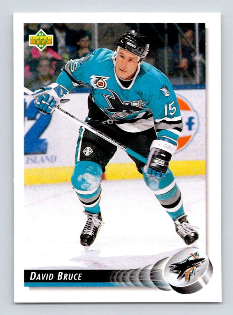 1992-93 Upper Deck Hockey #102 David Bruce San Jose Sharks Image 1
