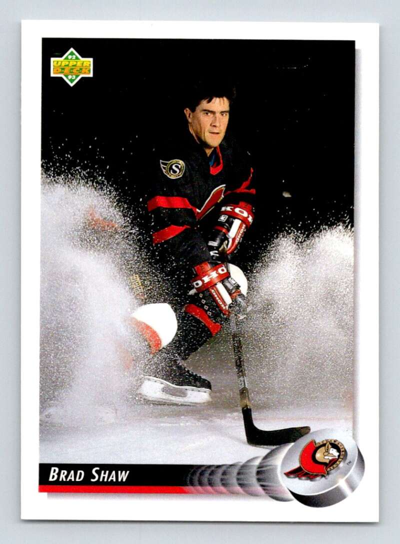 1992-93 Upper Deck Hockey #109 Brad Shaw Ottawa Senators Image 1