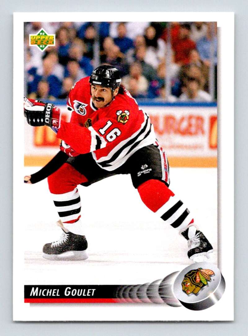 1992-93 Upper Deck Hockey #113 Michel Goulet Chicago Blackhawks Image 1