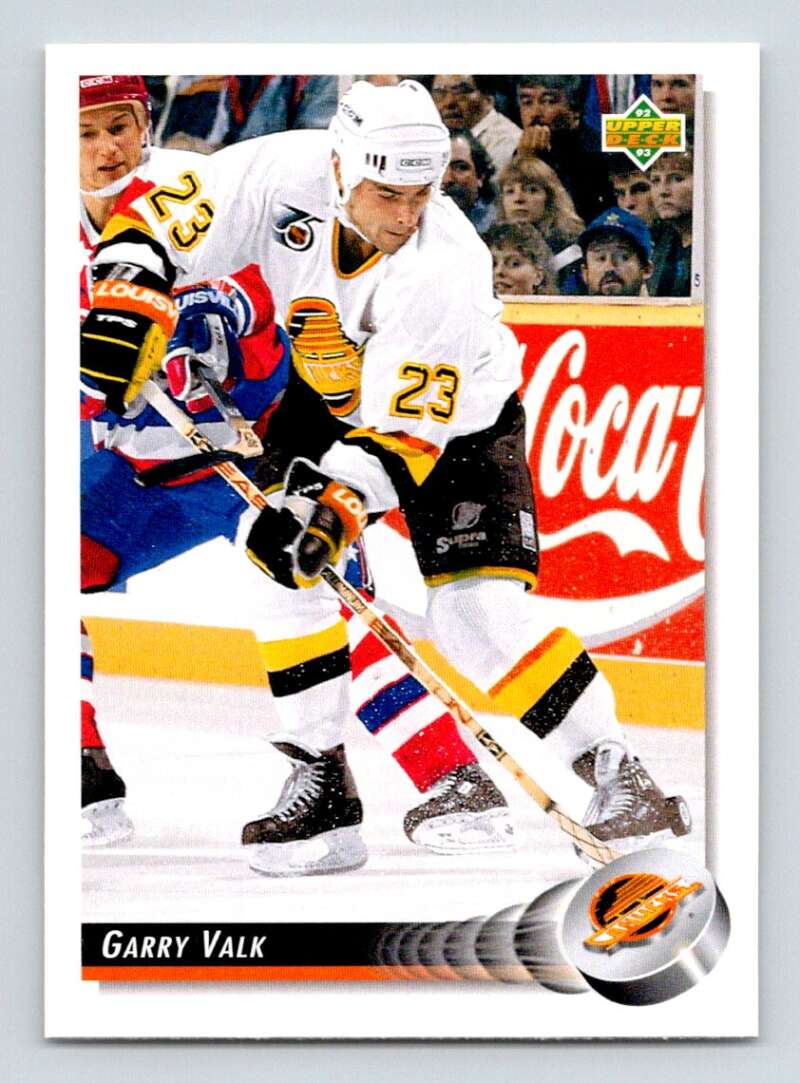 1992-93 Upper Deck Hockey #114 Garry Valk Vancouver Canucks Image 1