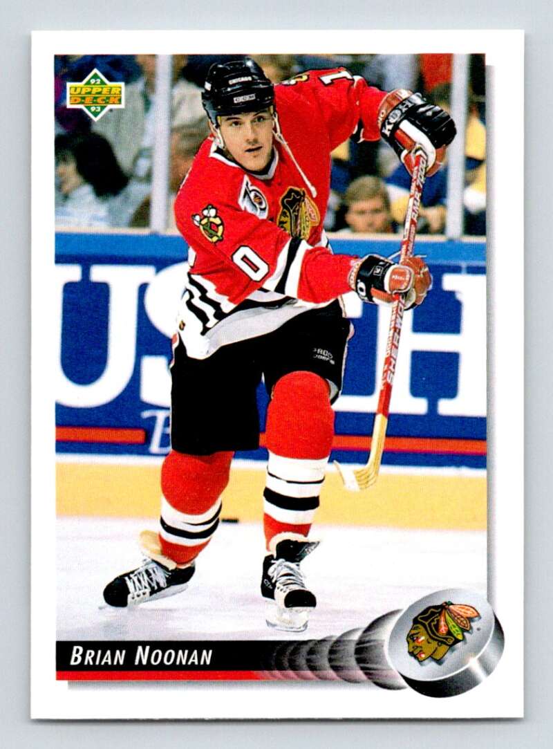 1992-93 Upper Deck Hockey #117 Brian Noonan Chicago Blackhawks Image 1