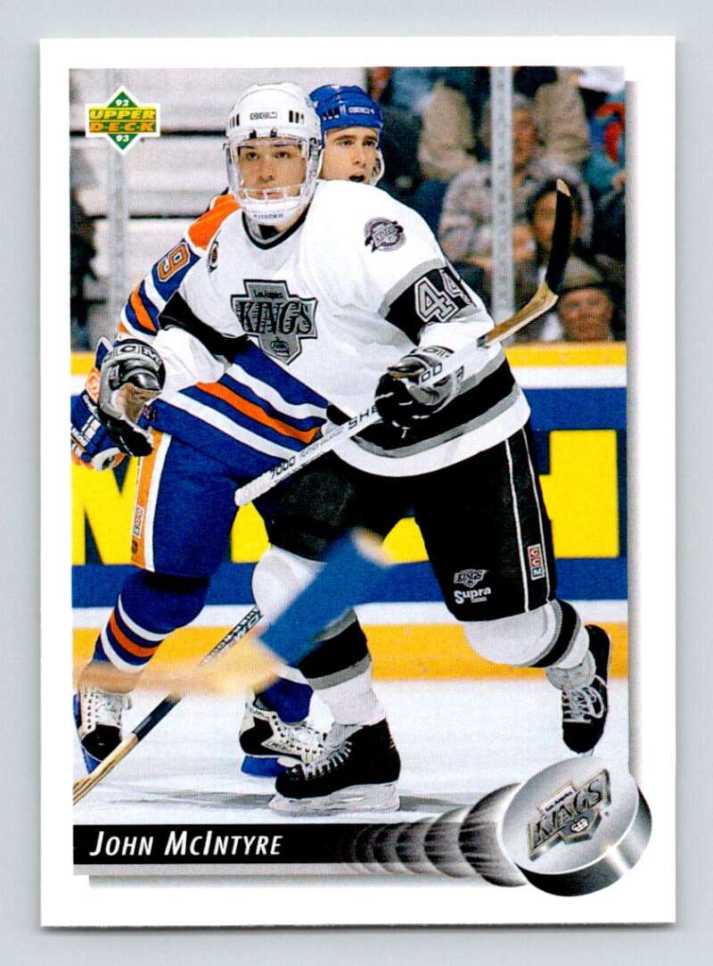 1992-93 Upper Deck Hockey #118 John McIntyre Los Angeles Kings Image 1