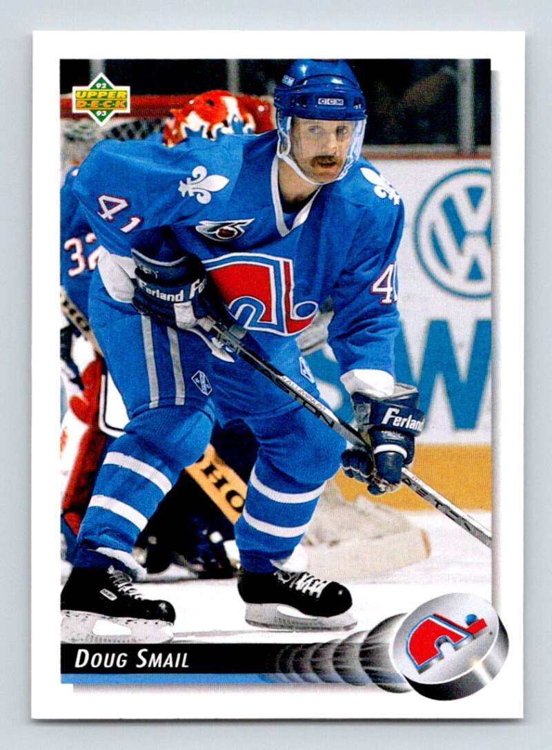 1992-93 Upper Deck Hockey #124 Doug Smail Quebec Nordiques Image 1