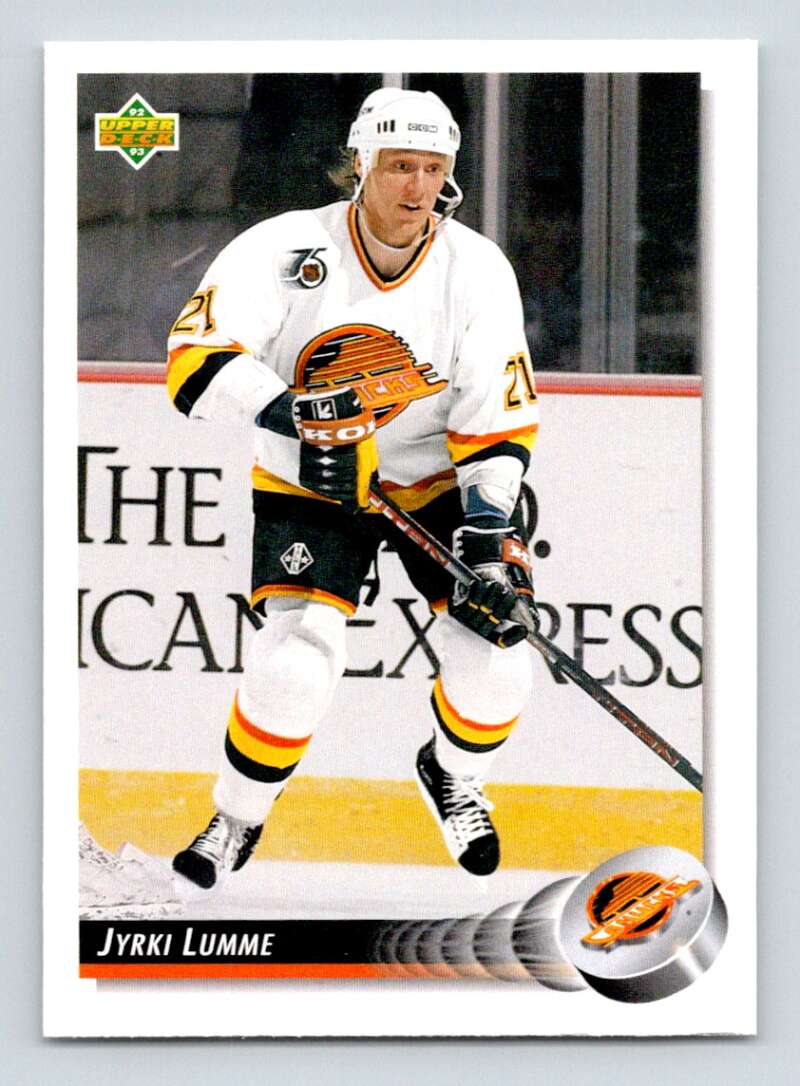 1992-93 Upper Deck Hockey #137 Jyrki Lumme Vancouver Canucks Image 1