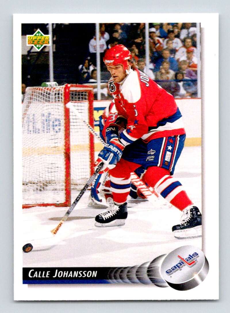 1992-93 Upper Deck Hockey #139 Calle Johansson Washington Capitals Image 1