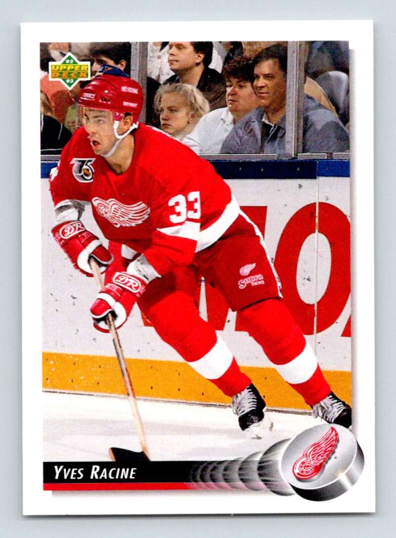 1992-93 Upper Deck Hockey #142 Yves Racine Detroit Red Wings Image 1
