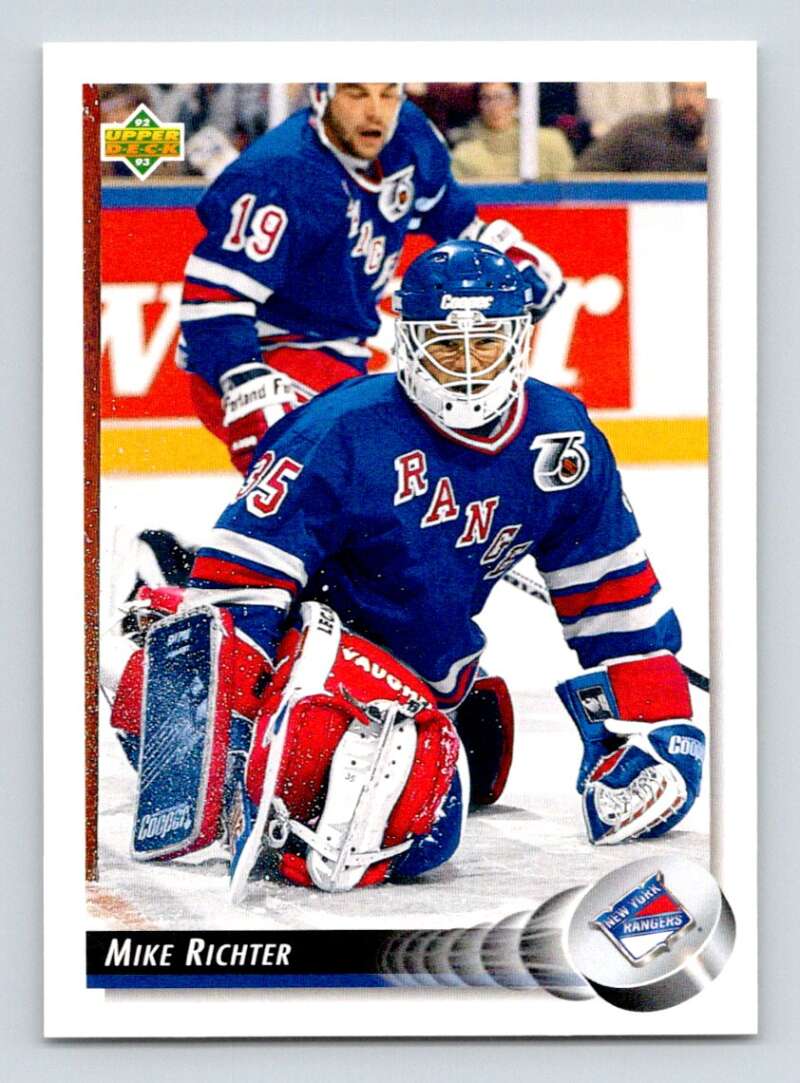 1992-93 Upper Deck Hockey #145 Mike Richter New York Rangers Image 1