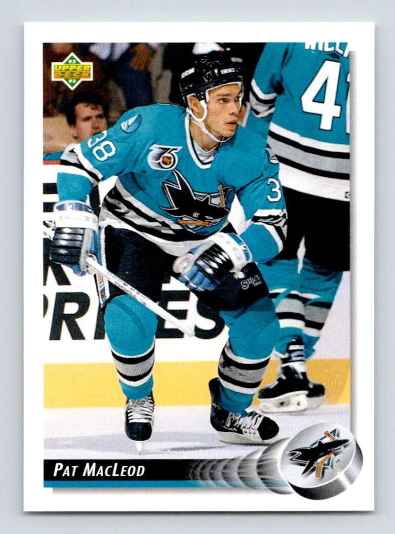 1992-93 Upper Deck Hockey #146 Pat MacLeod San Jose Sharks Image 1