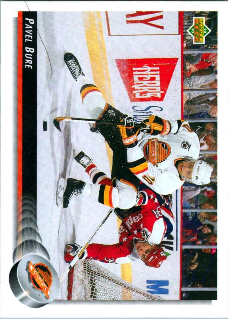 1992-93 Upper Deck Hockey #156 Pavel Bure Vancouver Canucks Image 1