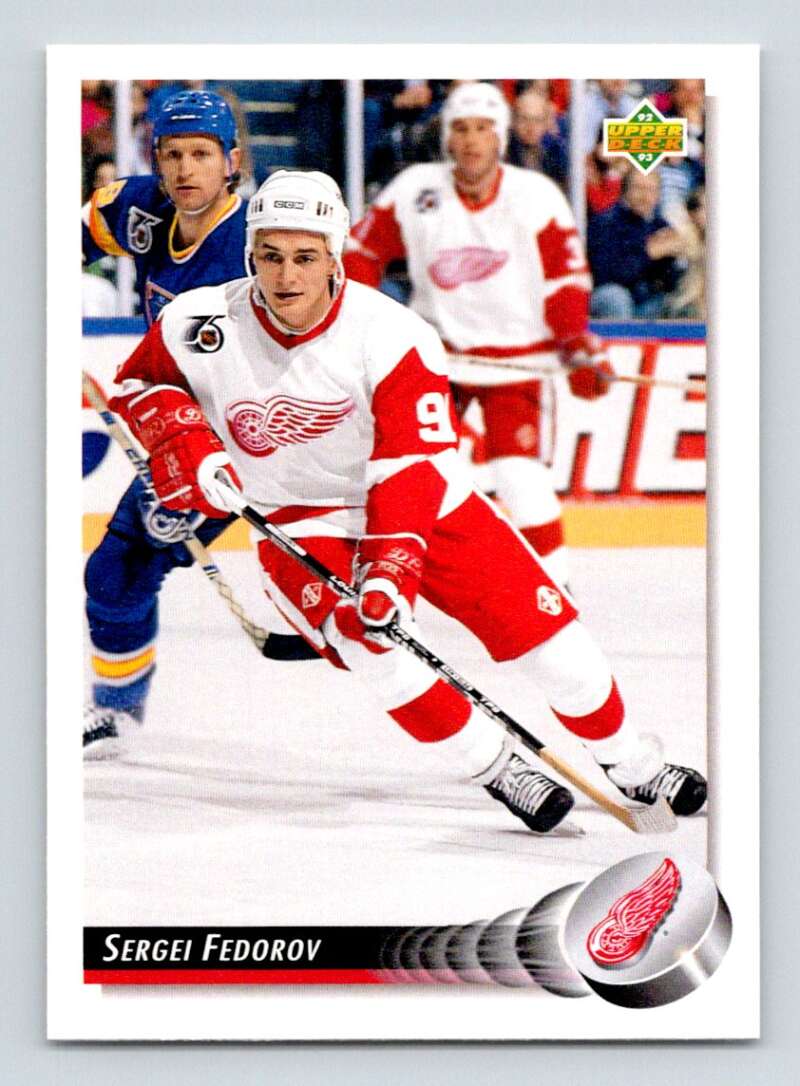 1992-93 Upper Deck Hockey #157 Sergei Fedorov Detroit Red Wings Image 1
