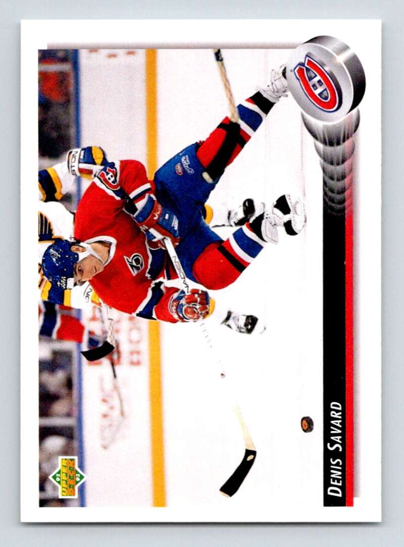 1992-93 Upper Deck Hockey #162 Denis Savard Montreal Canadiens Image 1