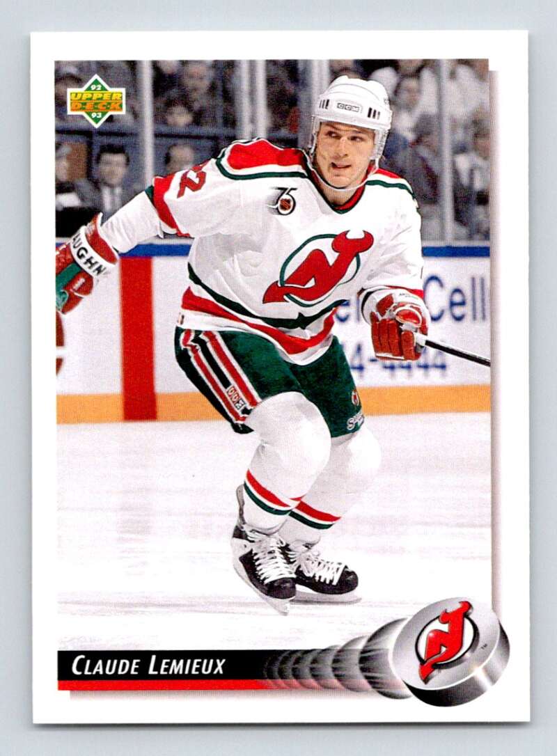 1992-93 Upper Deck Hockey #163 Claude Lemieux New Jersey Devils Image 1