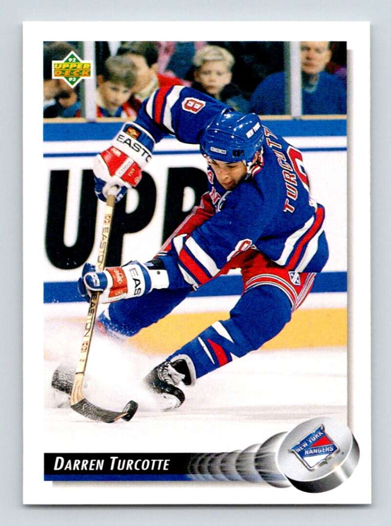 1992-93 Upper Deck Hockey #169 Darren Turcotte New York Rangers Image 1