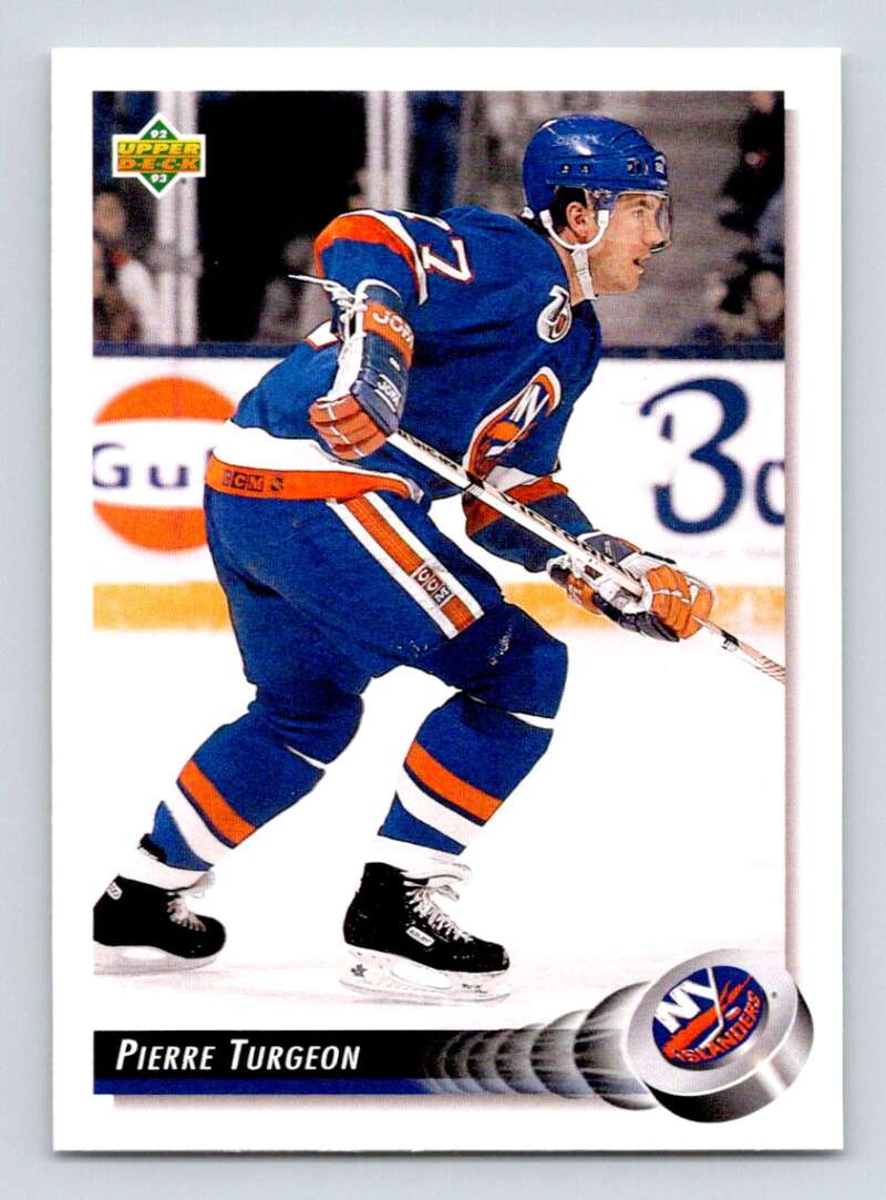 1992-93 Upper Deck Hockey #175 Pierre Turgeon New York Islanders Image 1
