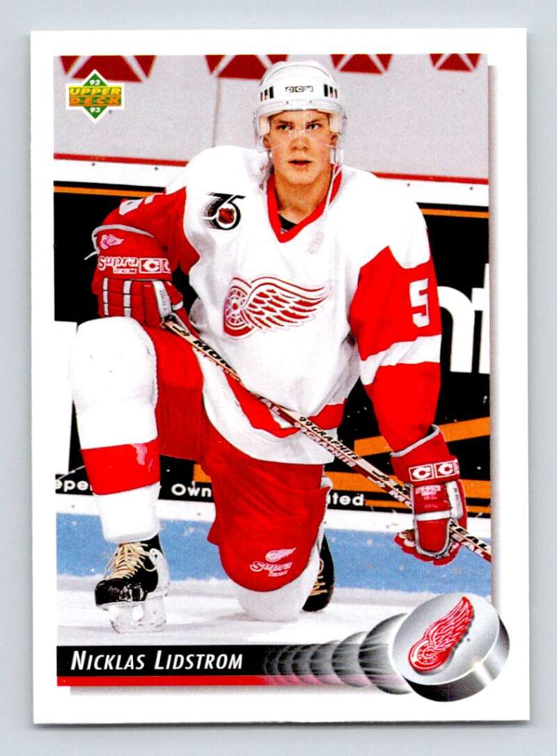 1992-93 Upper Deck Hockey #178 Nicklas Lidstrom Detroit Red Wings Image 1
