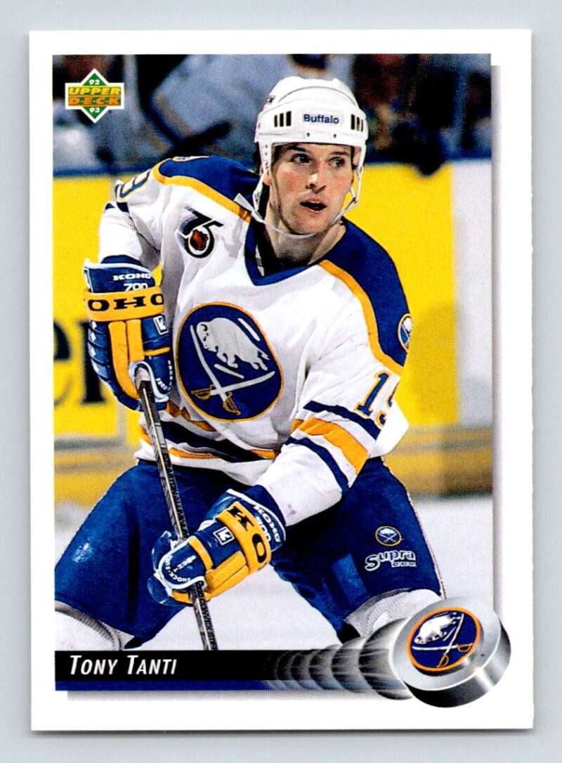 1992-93 Upper Deck Hockey #182 Tony Tanti Buffalo Sabres Image 1