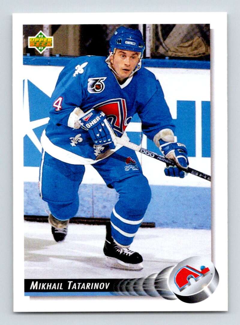 1992-93 Upper Deck Hockey #183 Mikhail Tatarinov Quebec Nordiques Image 1