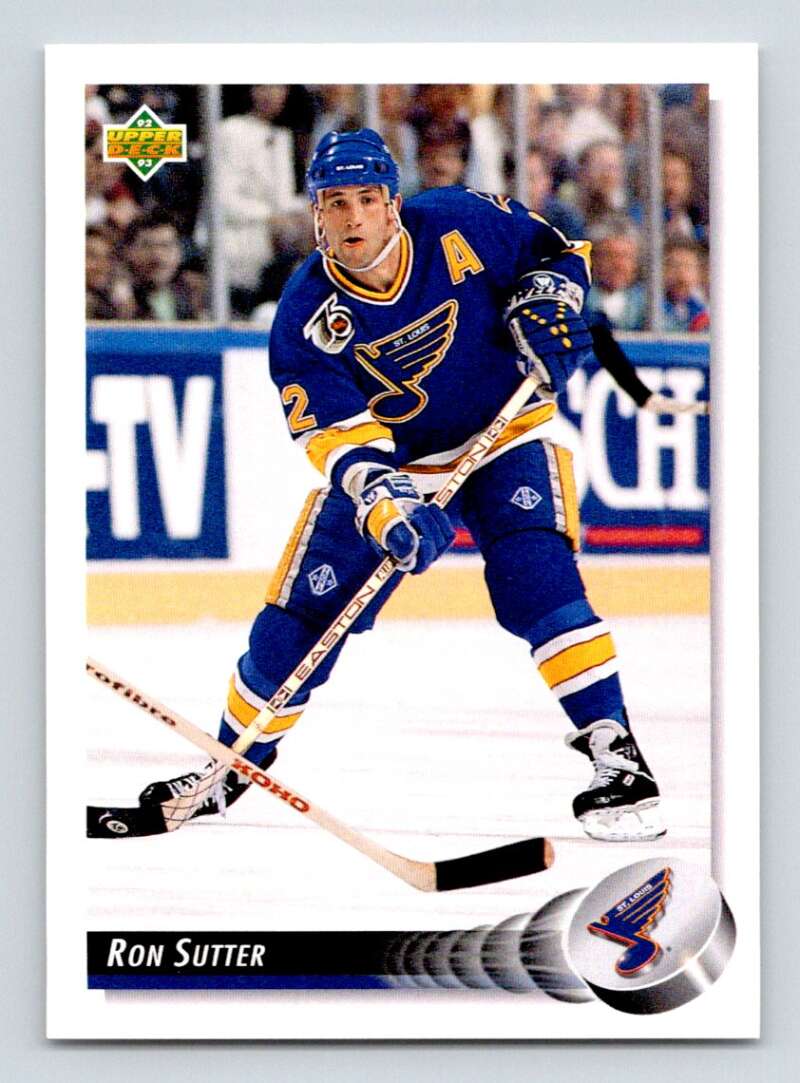 1992-93 Upper Deck Hockey #184 Ron Sutter St. Louis Blues Image 1