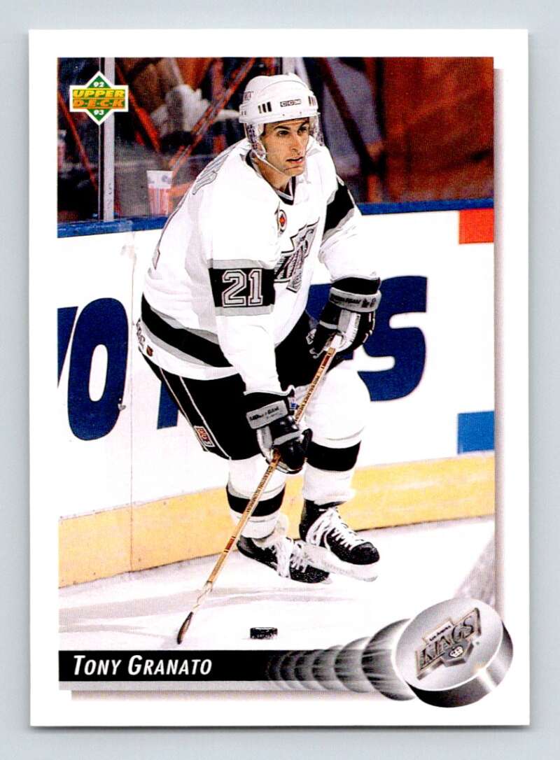 1992-93 Upper Deck Hockey #185 Tony Granato Los Angeles Kings Image 1