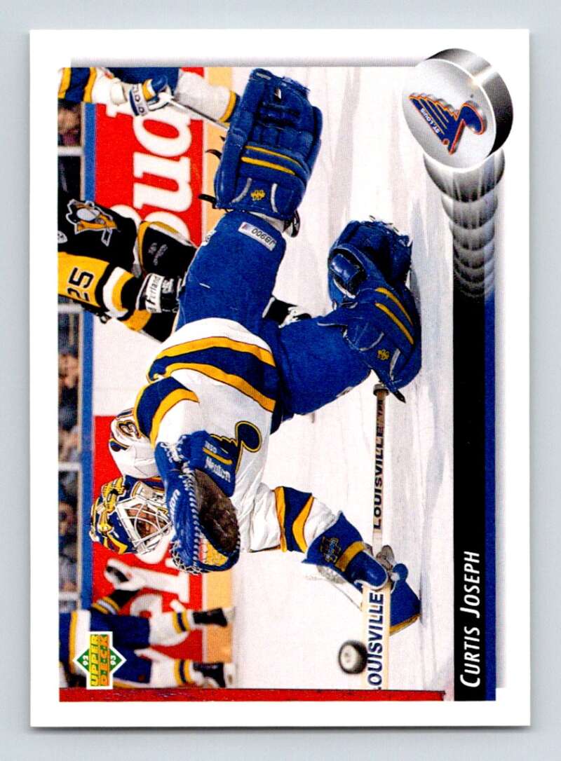 1992-93 Upper Deck Hockey #186 Curtis Joseph St. Louis Blues Image 1
