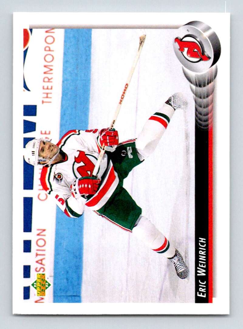 1992-93 Upper Deck Hockey #195 Eric Weinrich New Jersey Devils Image 1