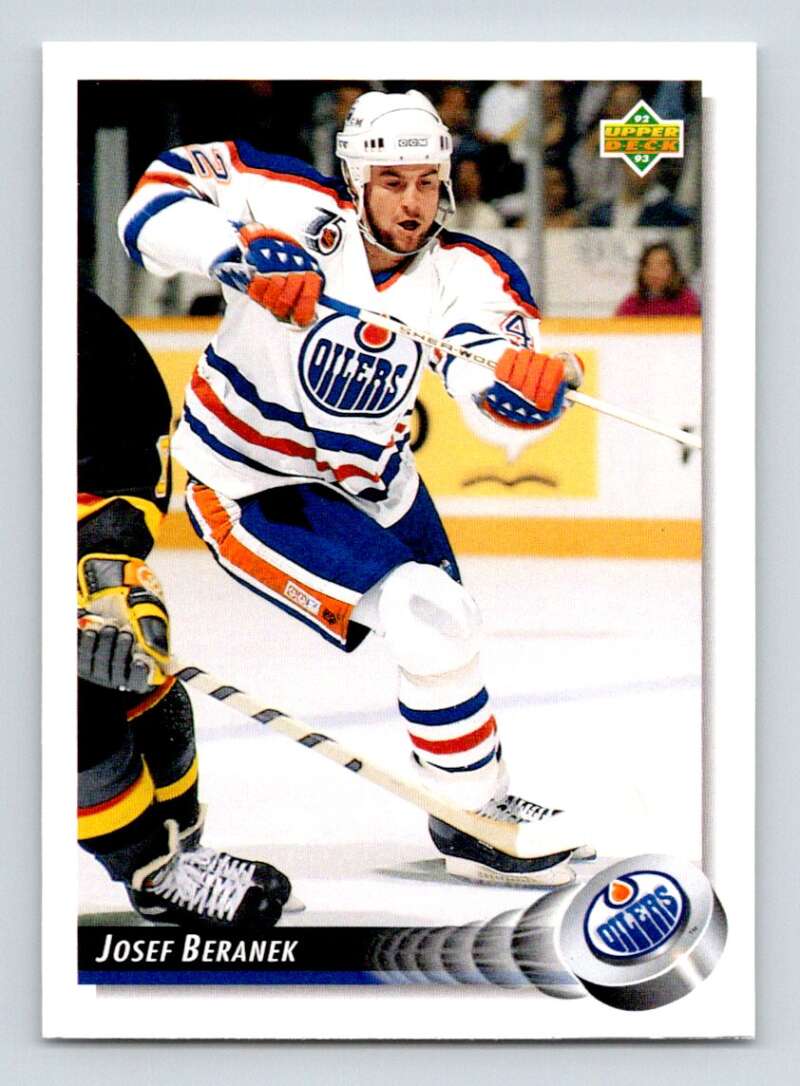 1992-93 Upper Deck Hockey #196 Josef Beranek Edmonton Oilers Image 1