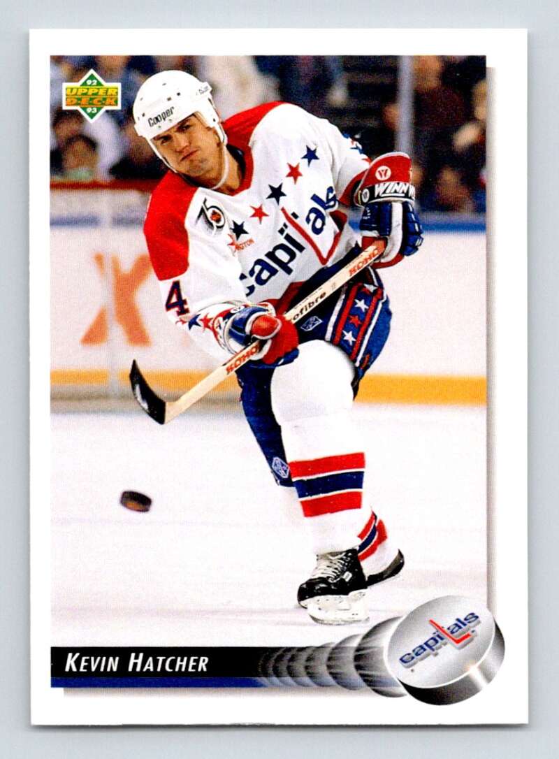 1992-93 Upper Deck Hockey #198 Kevin Hatcher Washington Capitals Image 1