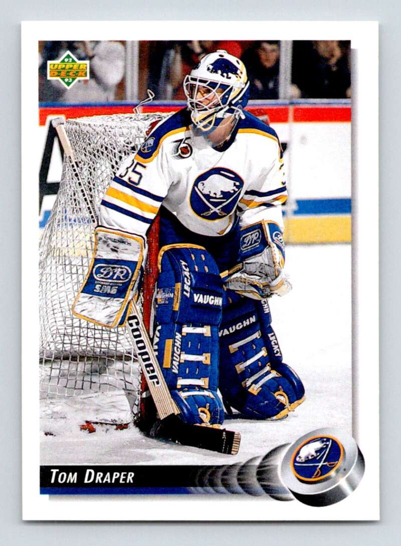 1992-93 Upper Deck Hockey #201 Tom Draper Buffalo Sabres Image 1