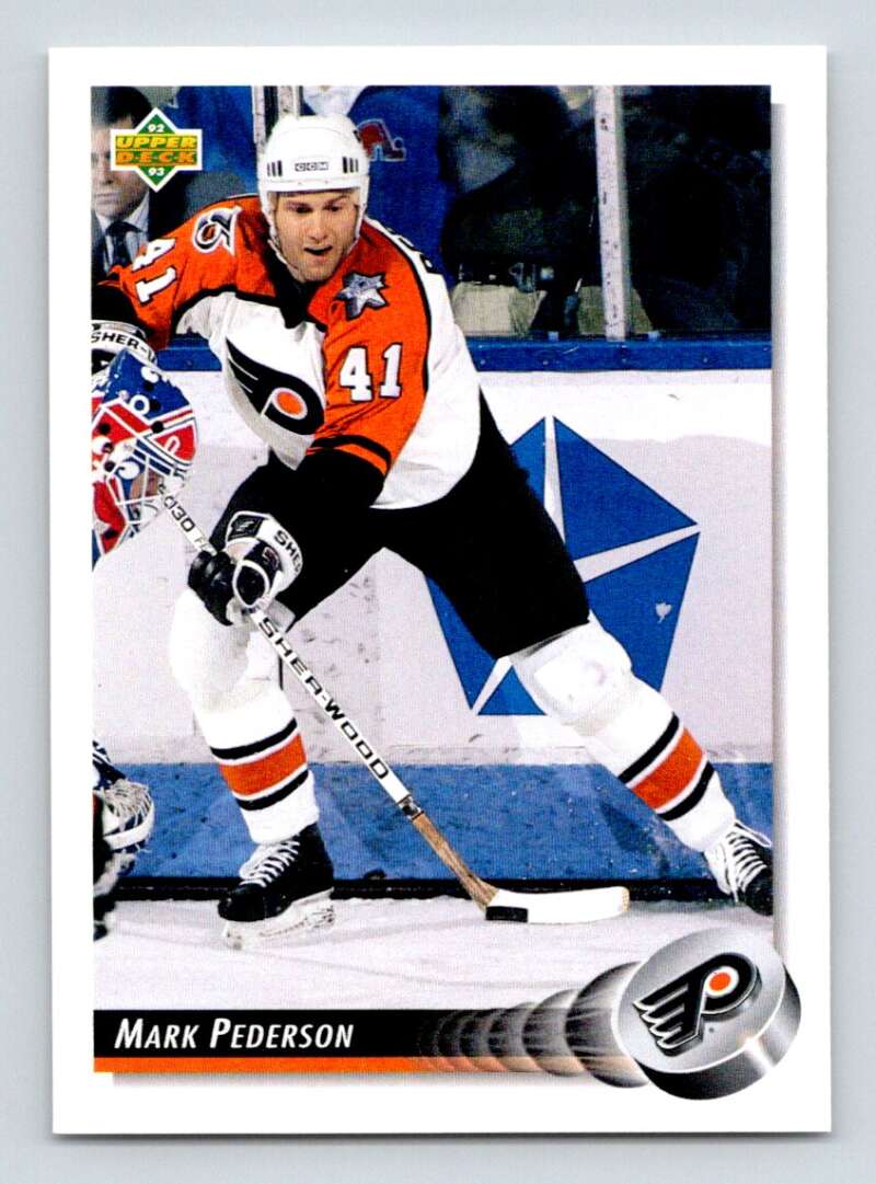 1992-93 Upper Deck Hockey #209 Mark Pederson Philadelphia Flyers Image 1