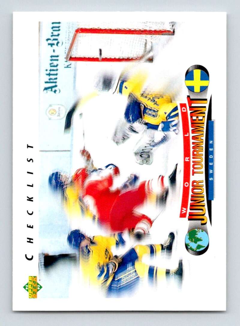 1992-93 Upper Deck Hockey #221 Checklist 221-280 Image 1