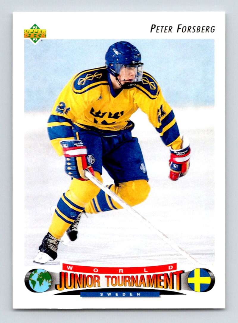 1992-93 Upper Deck Hockey #235 Peter Forsberg Image 1