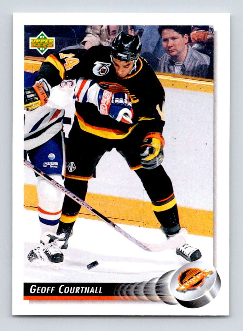 1992-93 Upper Deck Hockey #240 Geoff Courtnall Vancouver Canucks Image 1