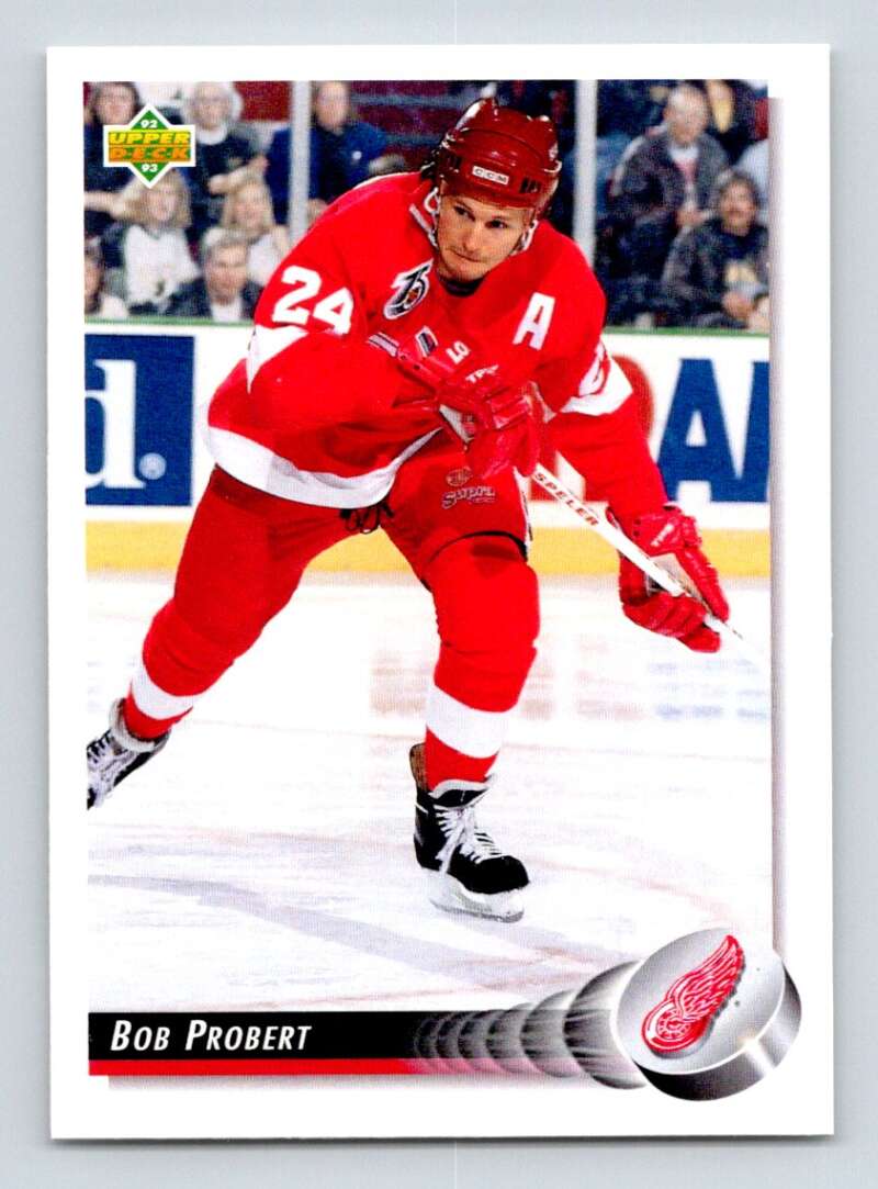 1992-93 Upper Deck Hockey #248 Bob Probert Detroit Red Wings Image 1