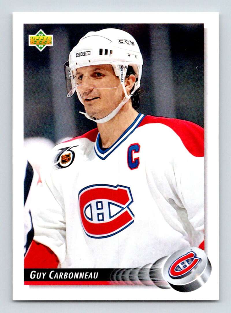 1992-93 Upper Deck Hockey #260 Guy Carbonneau Montreal Canadiens Image 1