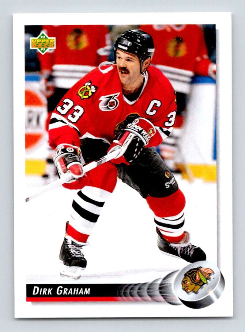 1992-93 Upper Deck Hockey #272 Dirk Graham Chicago Blackhawks Image 1