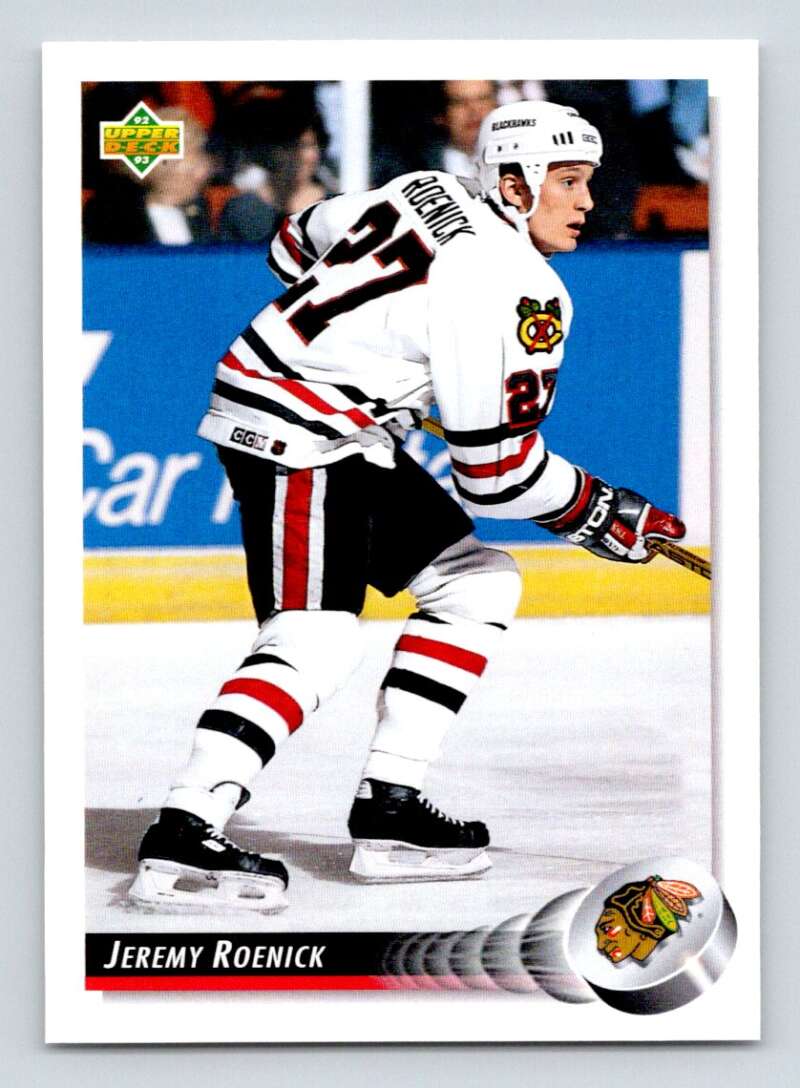 1992-93 Upper Deck Hockey #274 Jeremy Roenick Chicago Blackhawks Image 1