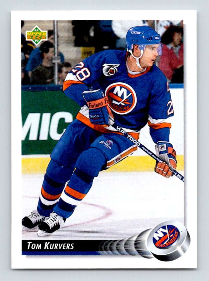 1992-93 Upper Deck Hockey #292 Tom Kurvers New York Islanders Image 1