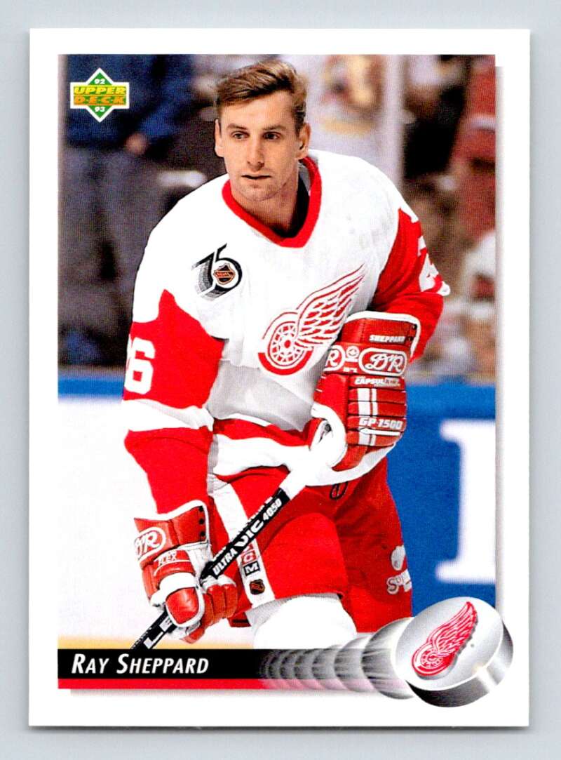 1992-93 Upper Deck Hockey #296 Ray Sheppard Detroit Red Wings Image 1