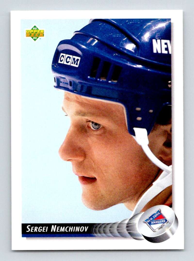 1992-93 Upper Deck Hockey #298 Sergei Nemchinov New York Rangers Image 1