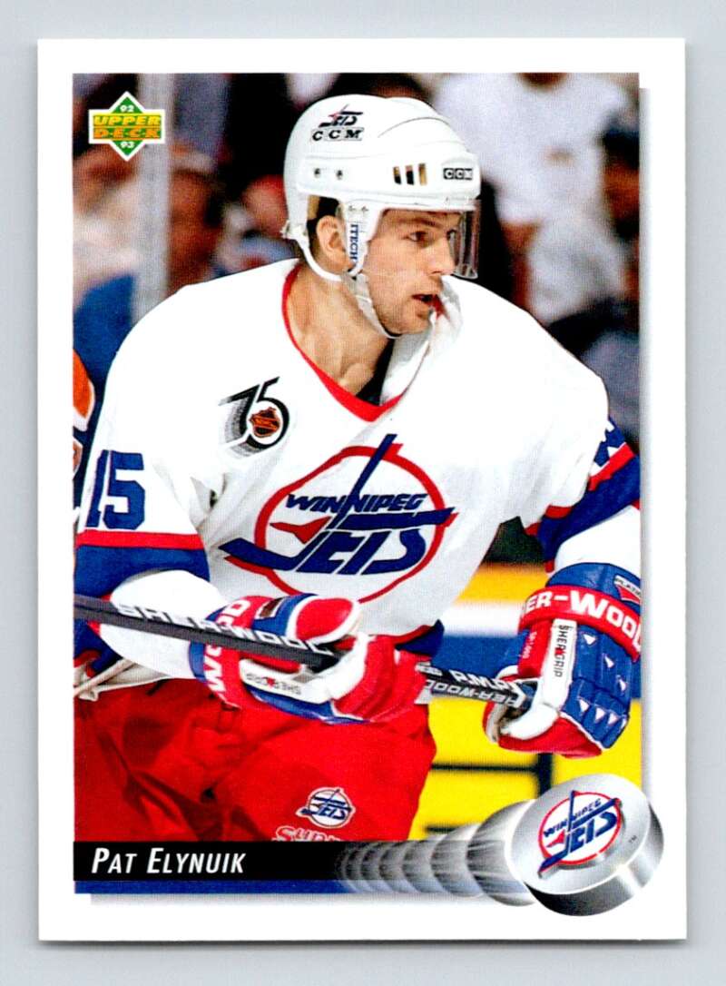 1992-93 Upper Deck Hockey #312 Pat Elynuik Winnipeg Jets Image 1
