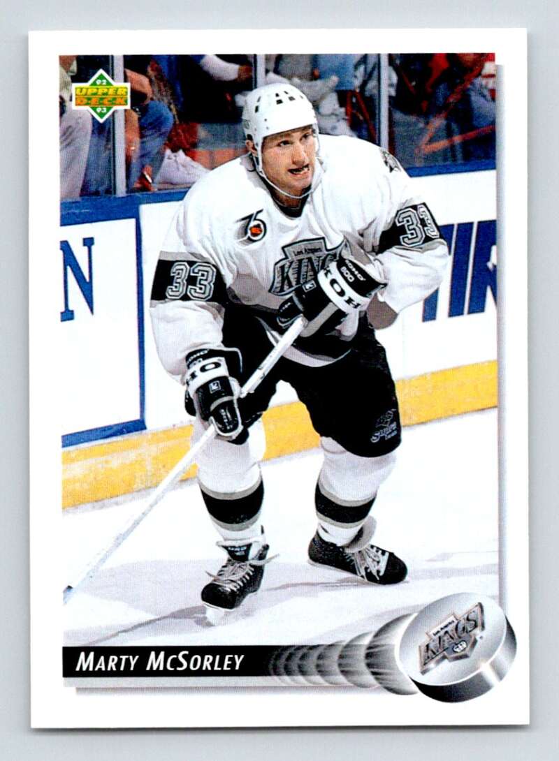 1992-93 Upper Deck Hockey #322 Marty McSorley Los Angeles Kings Image 1
