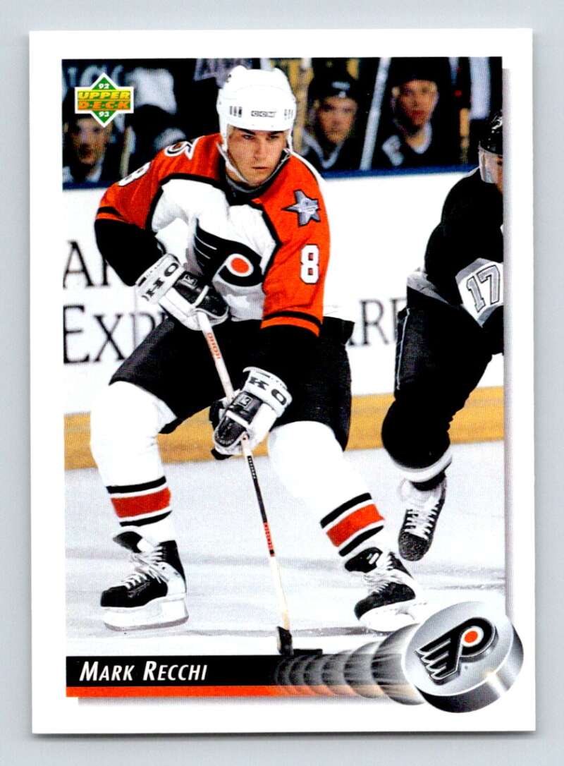 1992-93 Upper Deck Hockey #327 Mark Recchi Philadelphia Flyers Image 1