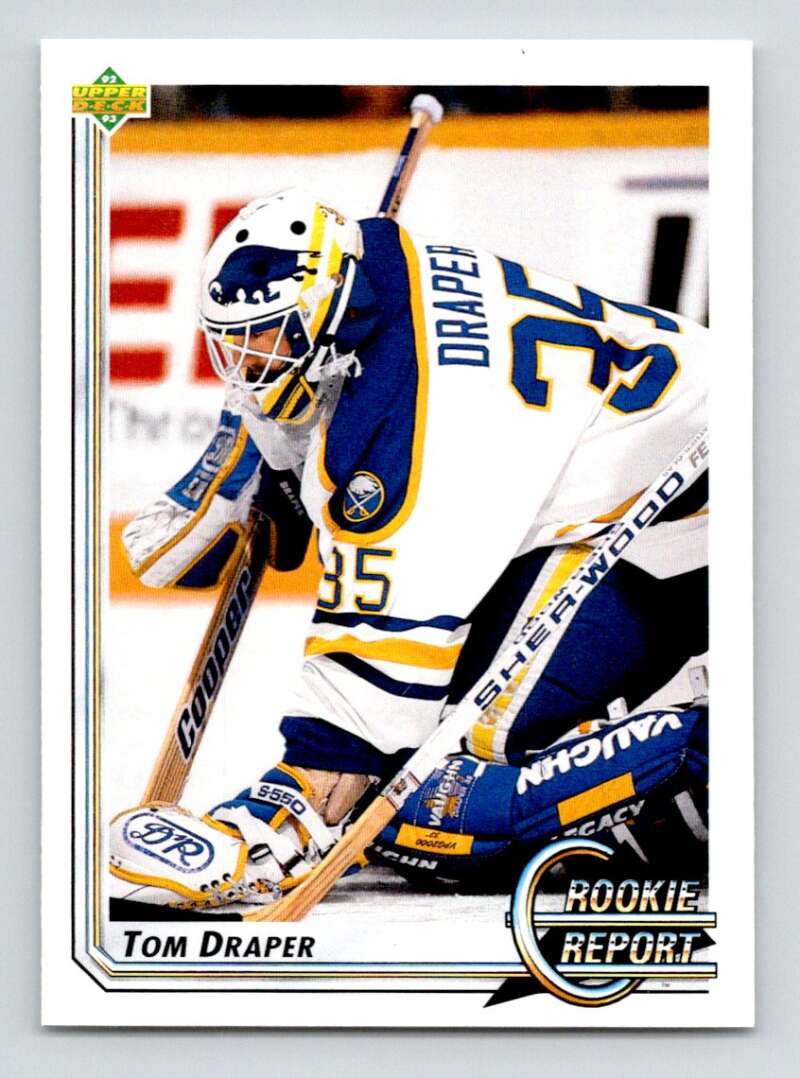 1992-93 Upper Deck Hockey #361 Tom Draper RR Buffalo Sabres Image 1