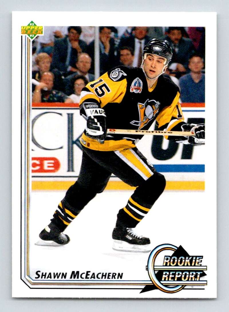 1992-93 Upper Deck Hockey #368 Shawn McEachern RR Pittsburgh Penguins Image 1