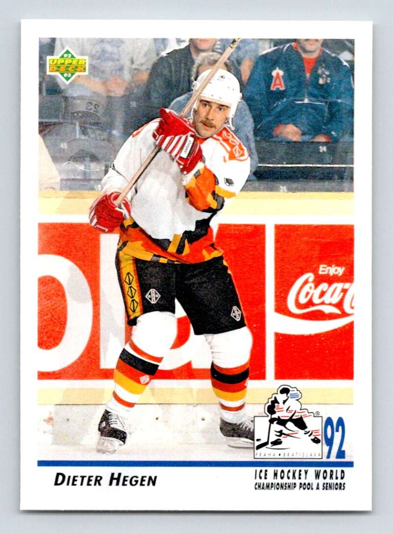 1992-93 Upper Deck Hockey #370 Dieter Hegen RC Rookie Image 1