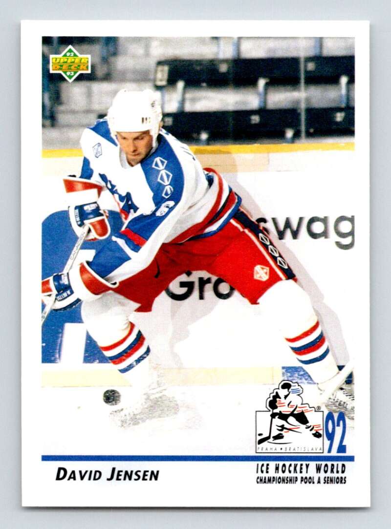 1992-93 Upper Deck Hockey #379 David Jensen RC Rookie Image 1