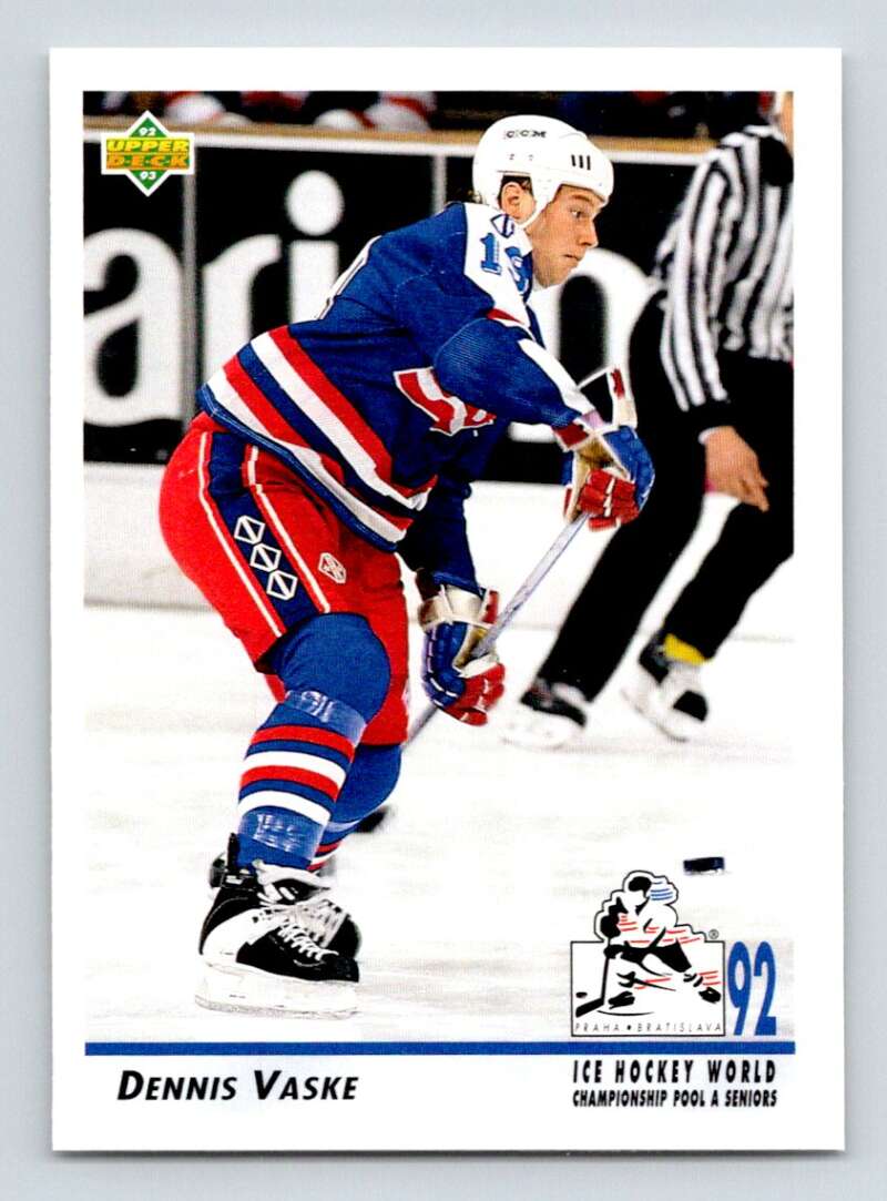 1992-93 Upper Deck Hockey #383 Dennis Vaske New York Islanders Image 1