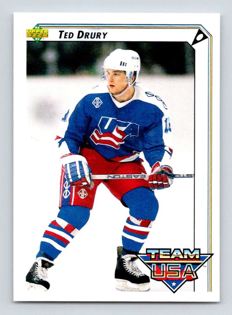 1992-93 Upper Deck Hockey #396 Ted Drury RC Rookie Image 1