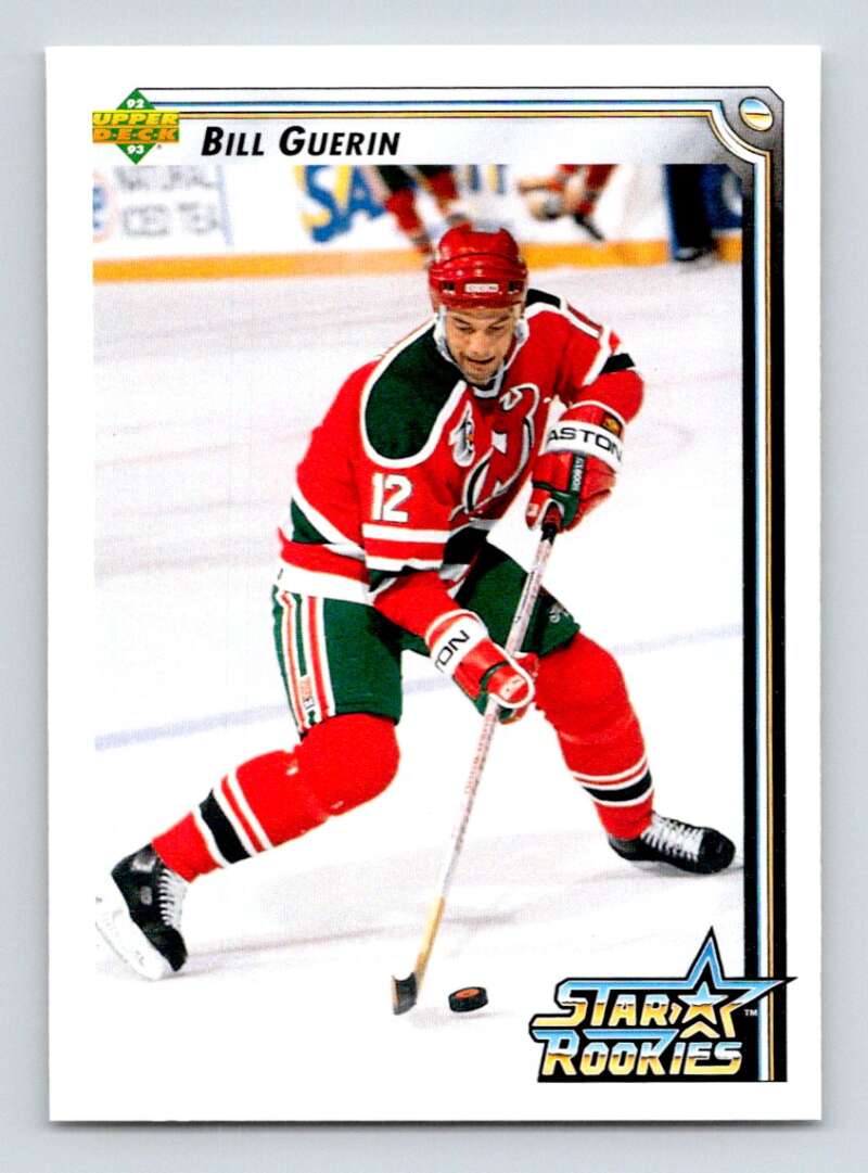 1992-93 Upper Deck Hockey #411 Bill Guerin SR RC Rookie New Jersey Devils Image 1