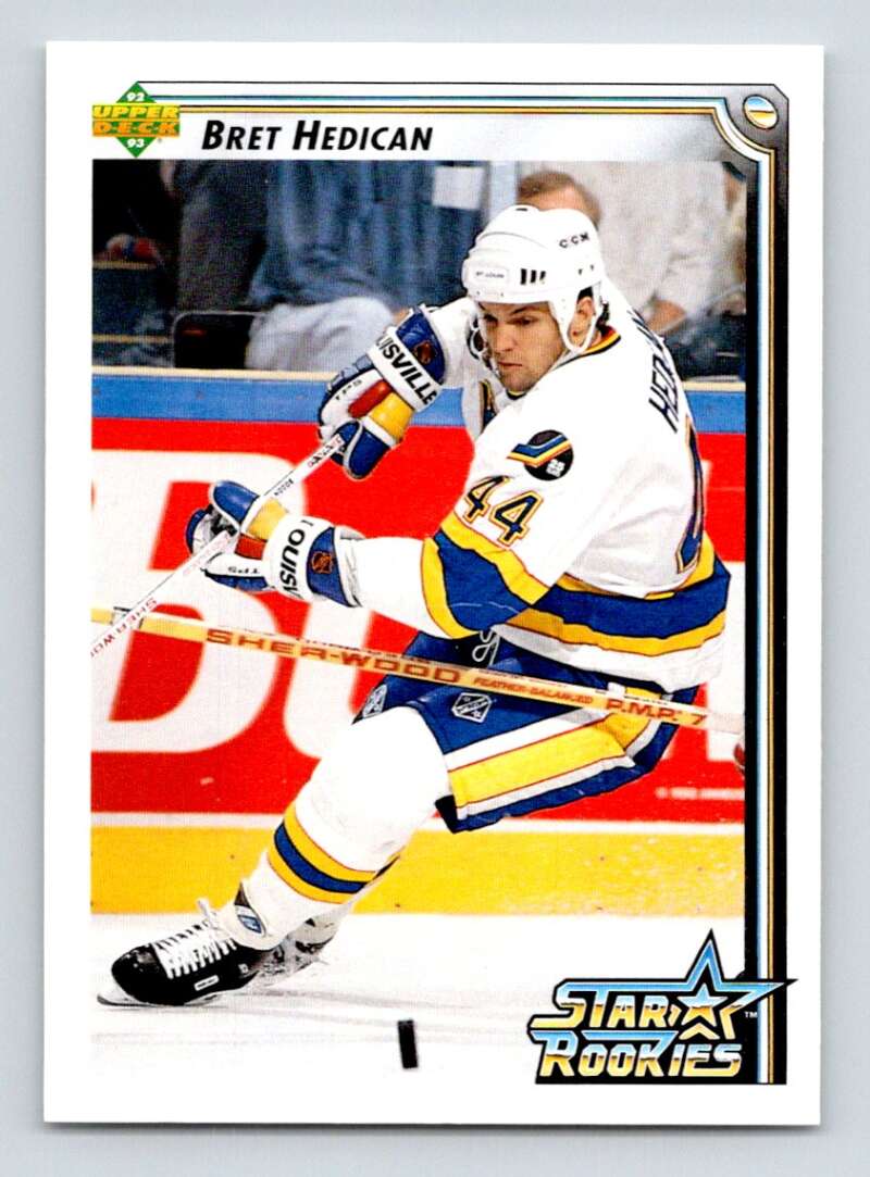 1992-93 Upper Deck Hockey #414 Bret Hedican SR RC Rookie St. Louis Blues Image 1